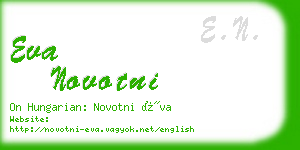 eva novotni business card